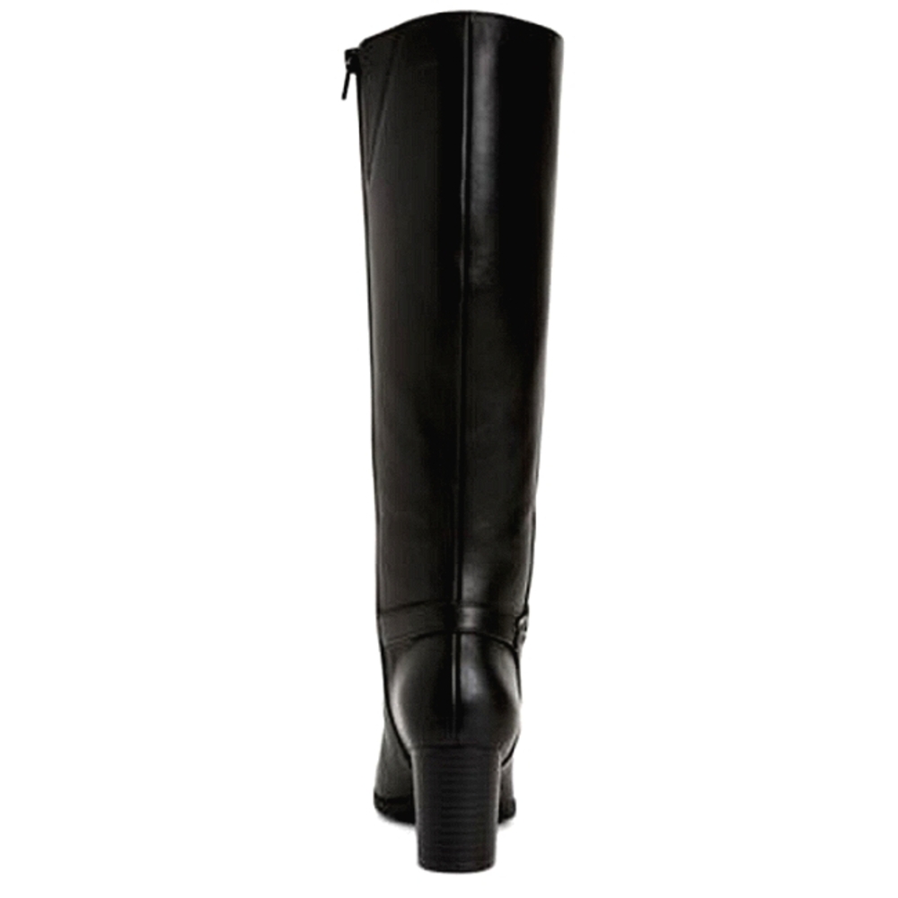 New w/o Box Giani Bernini Adonnys Genuine Leather Black Tall Zip-Up Dress Boots - Picture 7 of 10